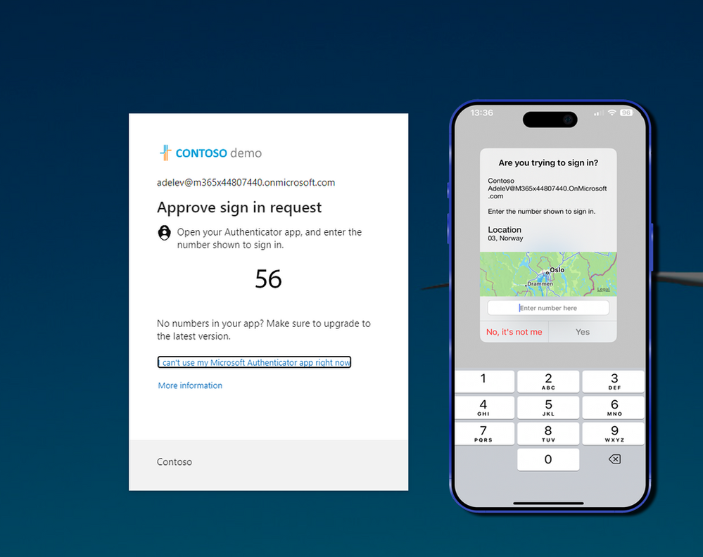 Location context shown in Authenticator push notification